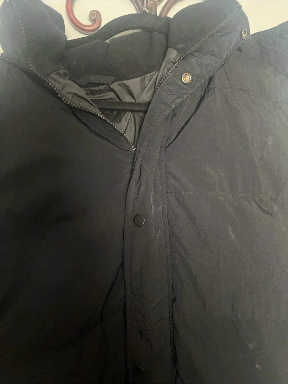 Jordan Black Quilted Puffer Coat with Hood